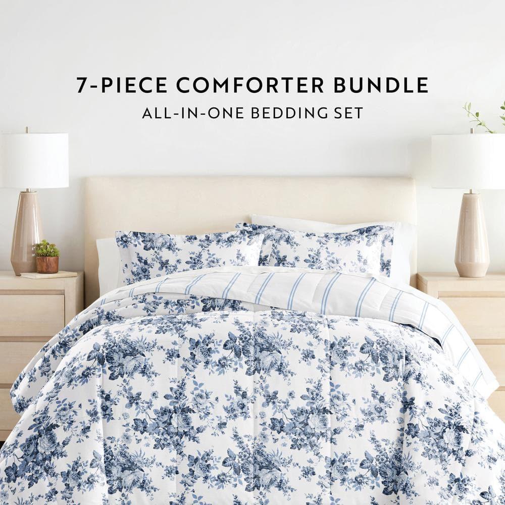 IEnjoy Home 7-Piece Bedding Bundle - Pattern Comforter and Sheet Set