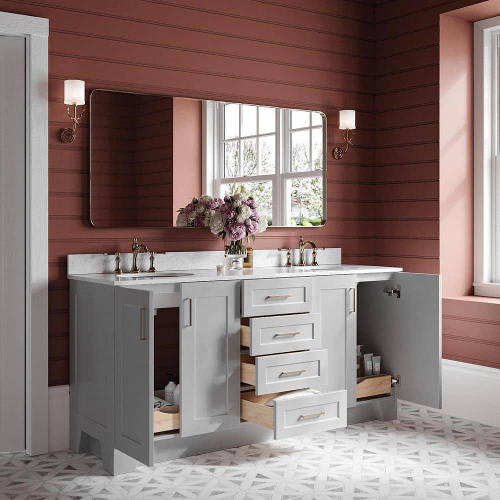 ARIEL TAYLOR 73 IN DOUBLE OVAL SINK VANITY 1