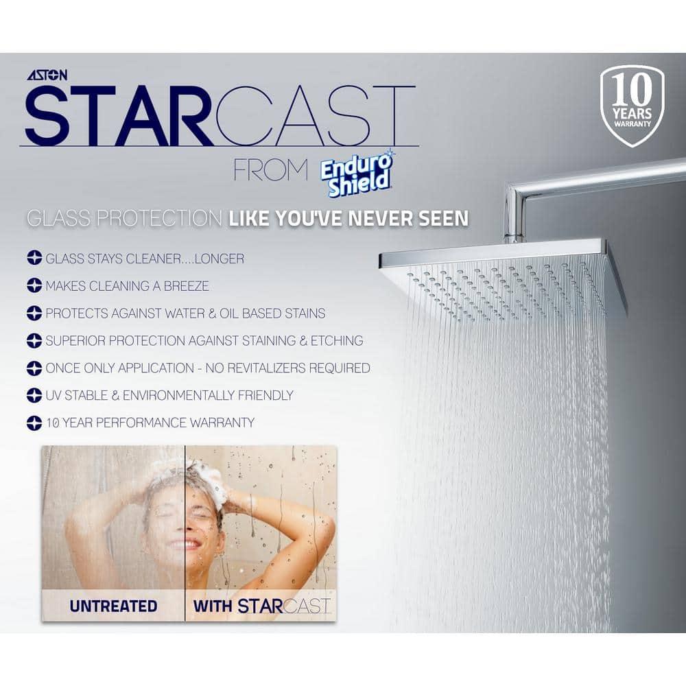 Aston Langham XL 48" - 52" W x 34" D x 80" H Frameless Rectangle Sliding Shower Enclosure SEN979EZ.UC-SS-523480-R