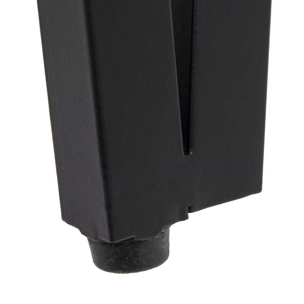 Storied Home Astoria Wood End Accent Table Natural/Black: Iron Hairpin Legs, Pacific Northwest Inspired, Round Shape