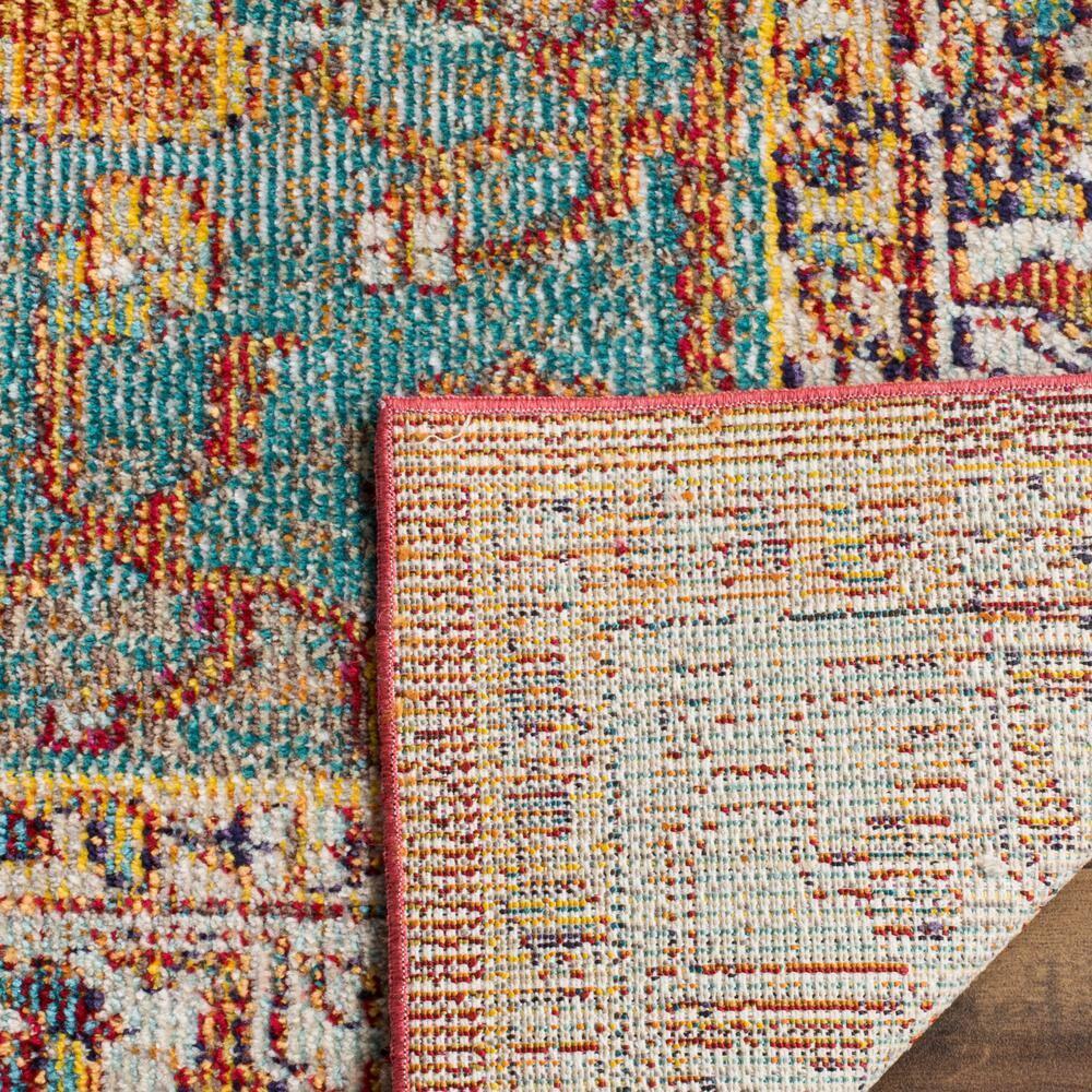 Crystal CRS500 Power Loomed Area Rug - Orange/Light Blue - 5'x8' - Safavieh.