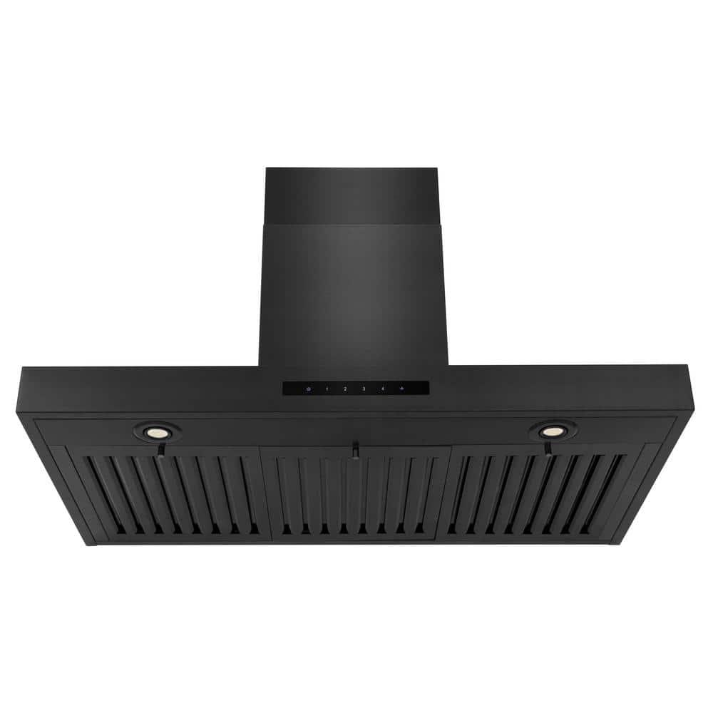 ZLINE 36 in. Convertible Vent Wall Mount Range Hood in Black Stainless Steel (BSKEN-36)