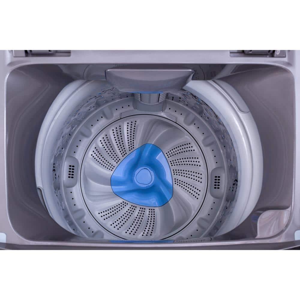 Magic Chef Portable Compact Top Load Washer with 6 Fully Automatic Wash Cycles and Water Pump Filtration for Laundry Use, Silver