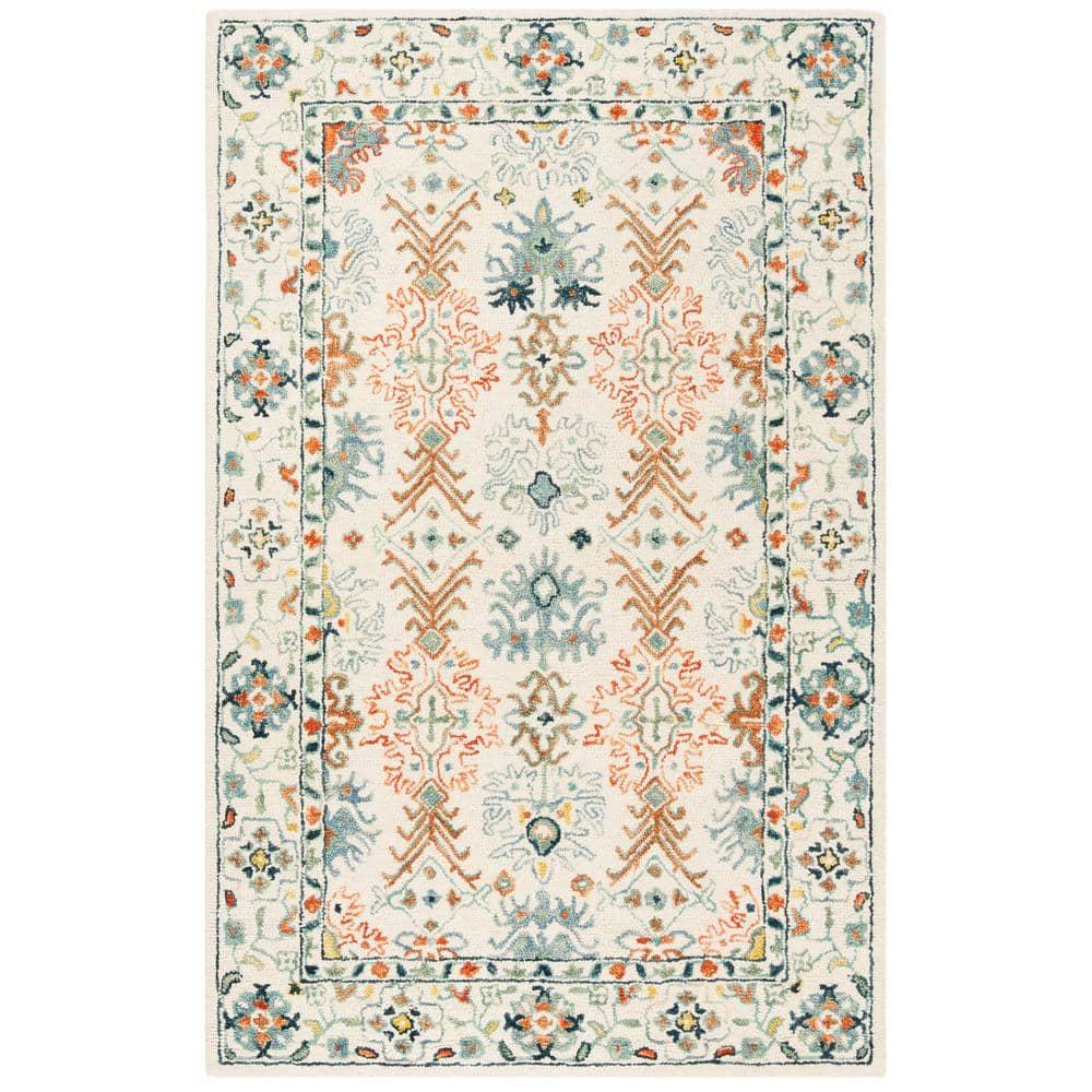 Aspen APN310 Hand Tufted Indoor Area Rug - Ivory/Blue - 6'x9' - Safavieh