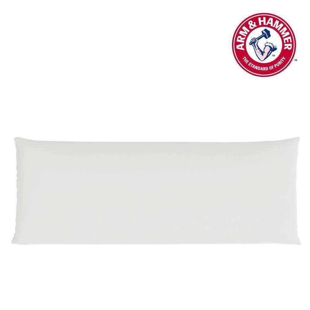 Arm & Hammer 20"x54" Cooling Comfort Zippered Body Pillow Cover White