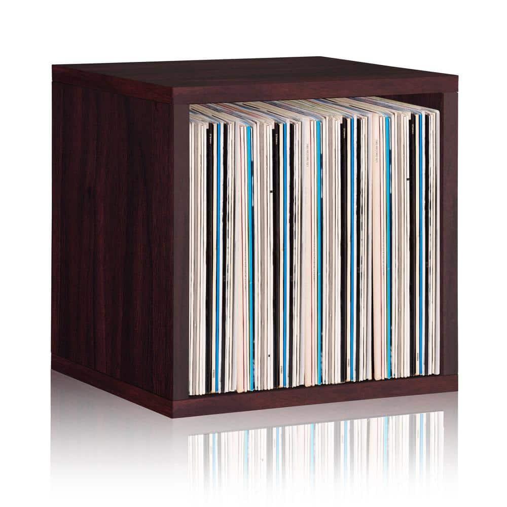 Way Basics Modular Vintage Vinyl Record Storage Blox Cube, Organizer Shelf (Fits 65-70 Album)