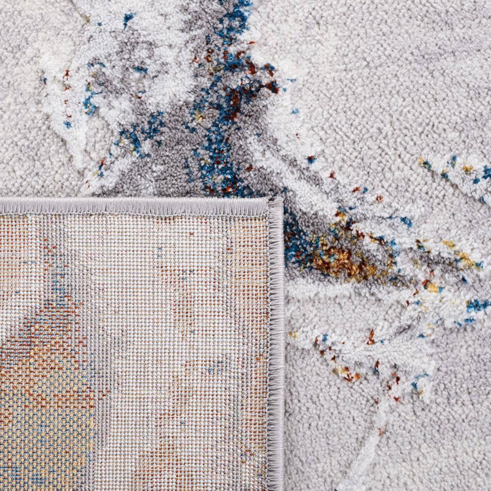 Amelia ALA293 Power Loomed Indoor Area Rug - Grey/Blue Gold - 4'5"x6'5" - Safavieh