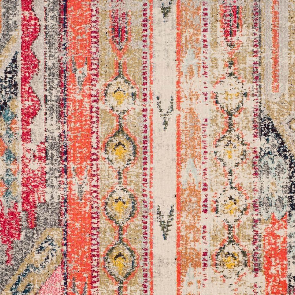 Monaco MNC222 Power Loomed Indoor Area Rug - Light Grey/Multi - 8'x10' - Safavieh