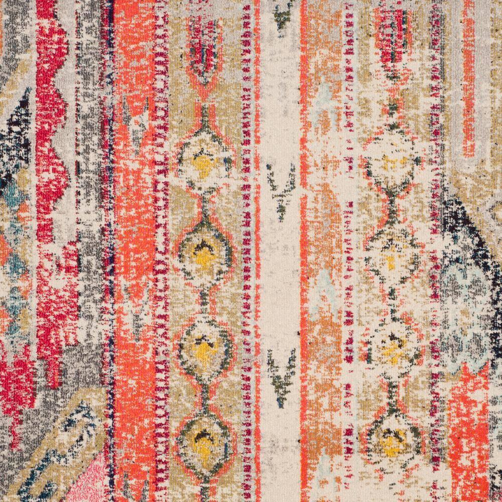 Monaco MNC222 Power Loomed Indoor Area Rug - Light Grey/Multi - 8'9"x11'9" - Safavieh.