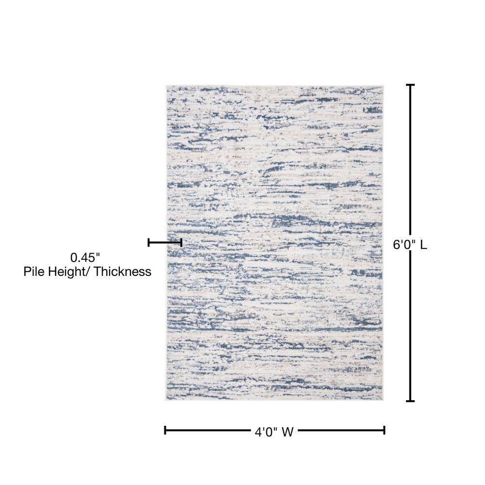 Amelia ALA768 Power Loomed Area Rug - Ivory/Blue - 4'x6' - Safavieh.