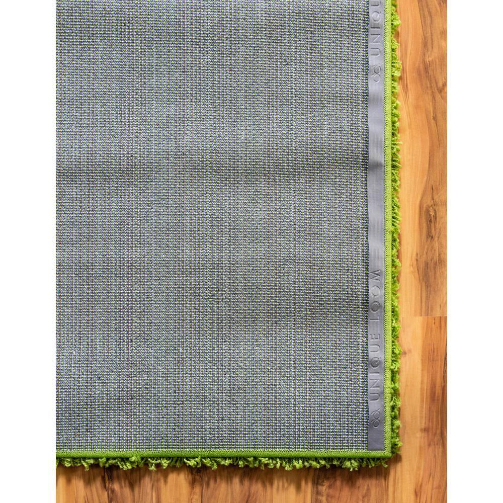 Unique Loom 4' 1 x 6' 1 Solid Shag Grass Green Area Rug