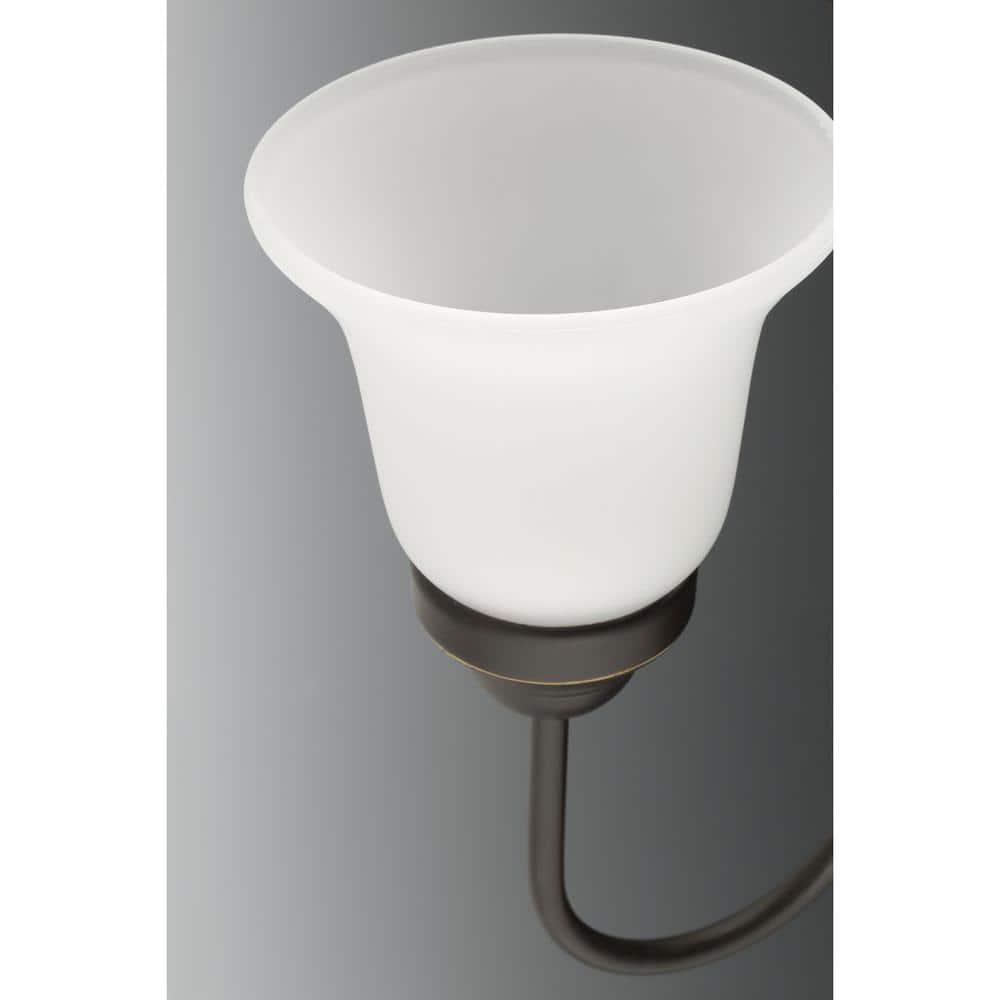 Progress Lighting, Classic Collection, 5-Light Chandelier, Antique Bronze, Etched Glass Shades