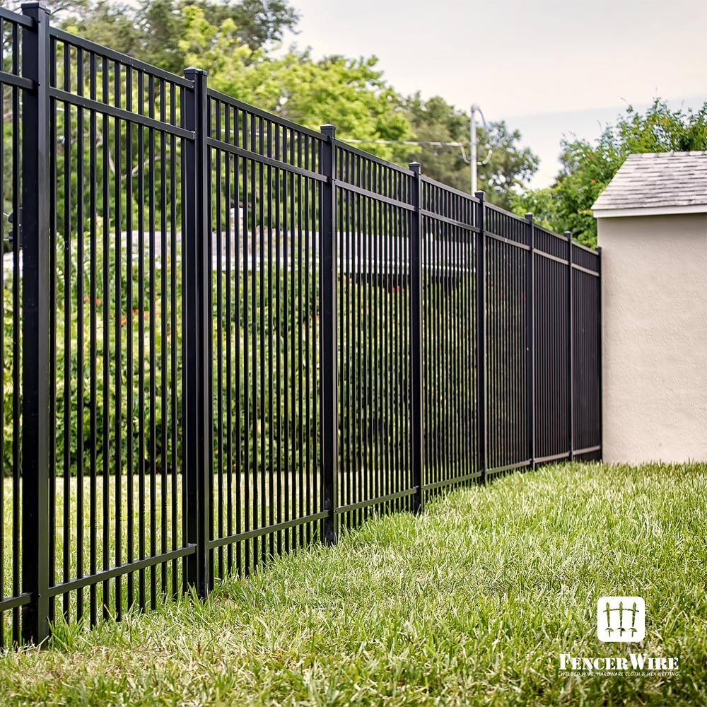 Fencer Wire Fencer Wire Heavy Duty 100FT Flat Top Metal Fence,4/5/6FT H X 8FT W Panels, Gate, Posts, Connectors