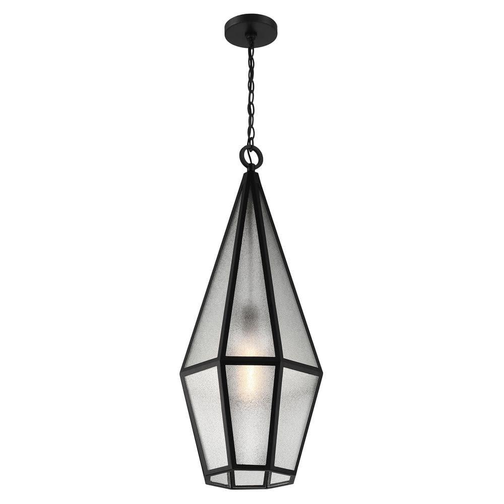Savoy House Peninsula 1-Light Outdoor Hanging Lantern in Matte Black