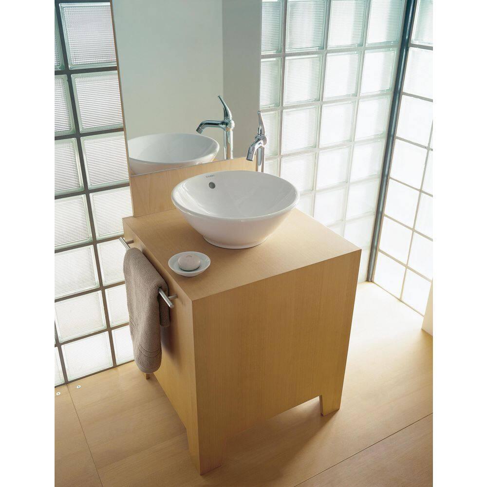 Bacino Ceramic Circular Vessel Bathroom Sink with Overflow
