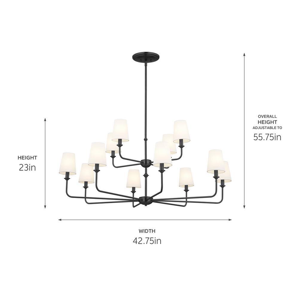 12 - Light Dimmable Classic / Traditional Chandelier