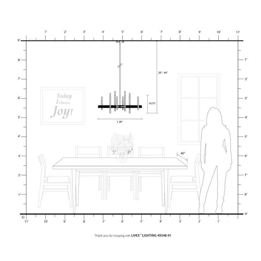 Wade Logan® Oiti 8 - Light Dimmable Chandelier