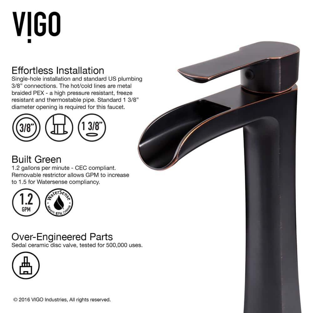 Niko 11" H Single Handle Vessel Sink Bathroom Faucetwith Pop-up Drain