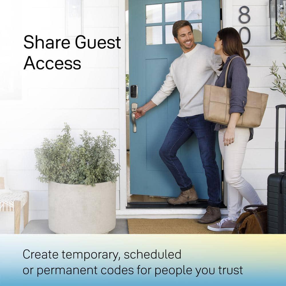 Assure Lock 2; Smart Door Lock with WiFi and Touchscreen Keypad; Black Suede