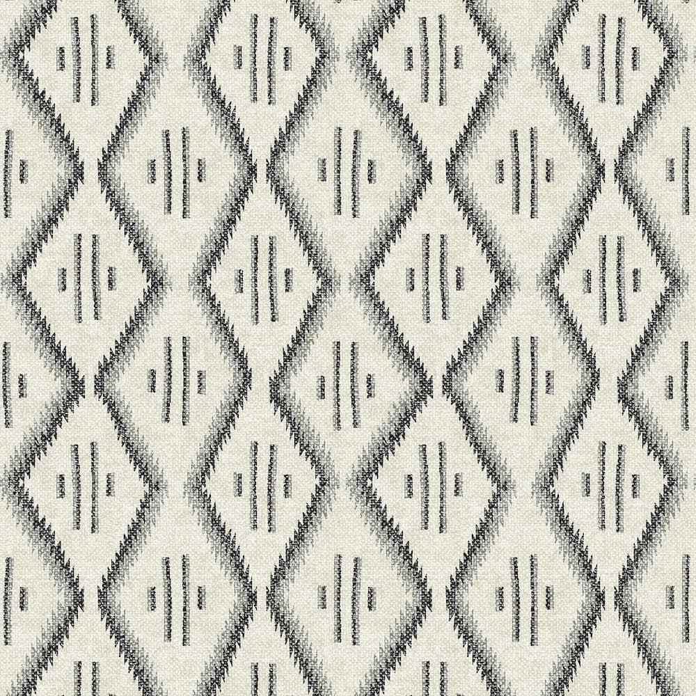 Modern Heirloom White and Black Vinyl Peel and Stick Wallpaper