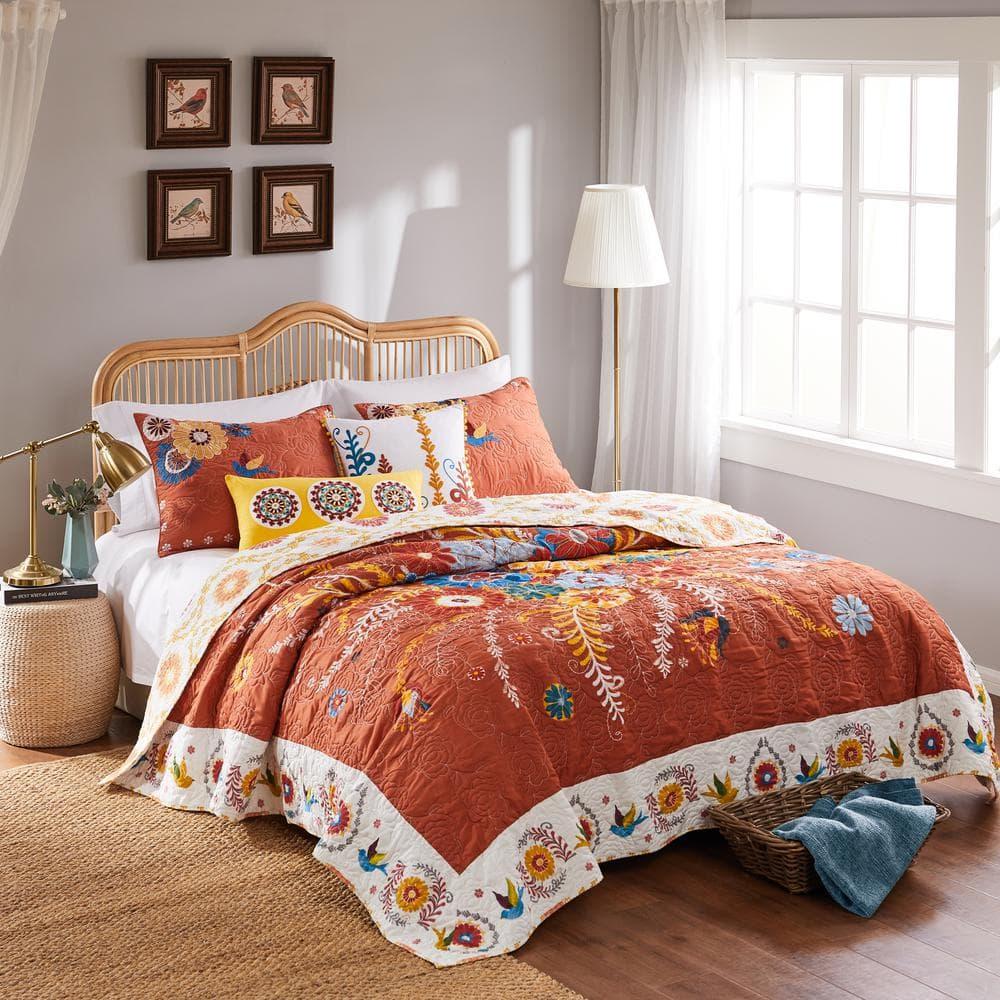 Barefoot Bungalow Topanga Floral Reversible Quilt Set