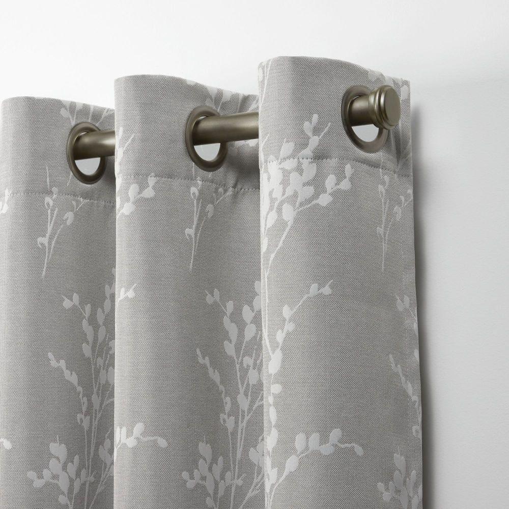 Nicole Miller Nicole Miller Turion Floral Room Darkening Blackout Grommet Top Curtain Panel Pair (Set of 2)