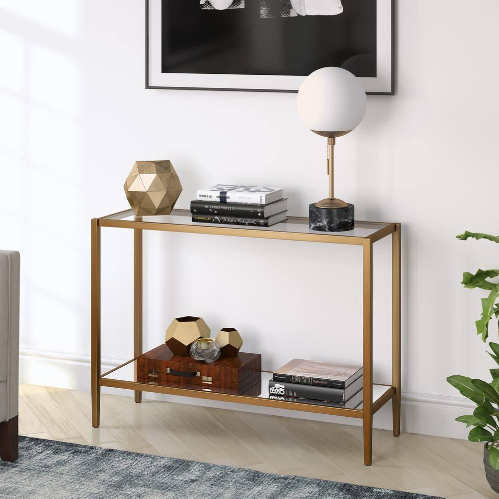 Hera Glass Top Console Table