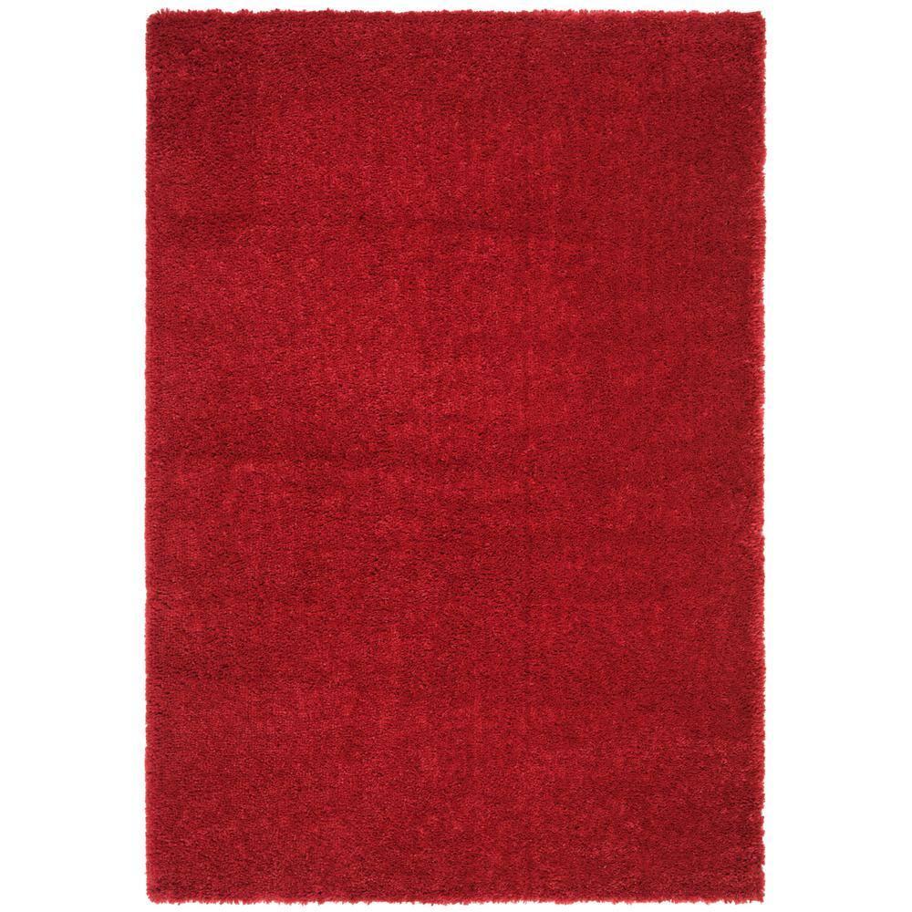 Milan Shag SG180 Power Loomed Indoor Area Rug - Red - 5'1"x8' - Safavieh