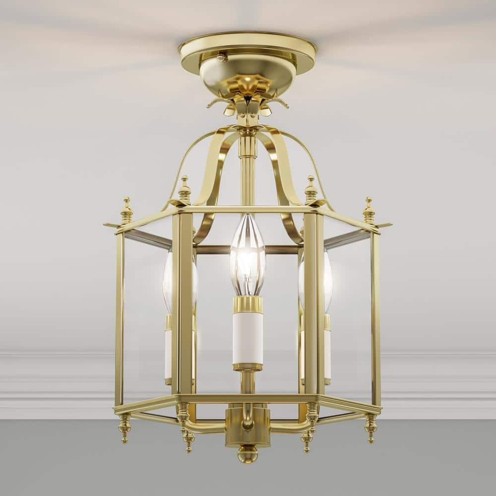 Livex Lighting Livingston 3 - Light Chandelier in  Polished Brass