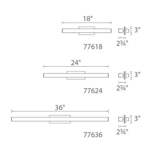 SQTRFC Brink 12in LED Bathroom Vanity or Wall Light 3-CCT 2700K-3000K-3500K Set to 3000K in Brushed Aluminum