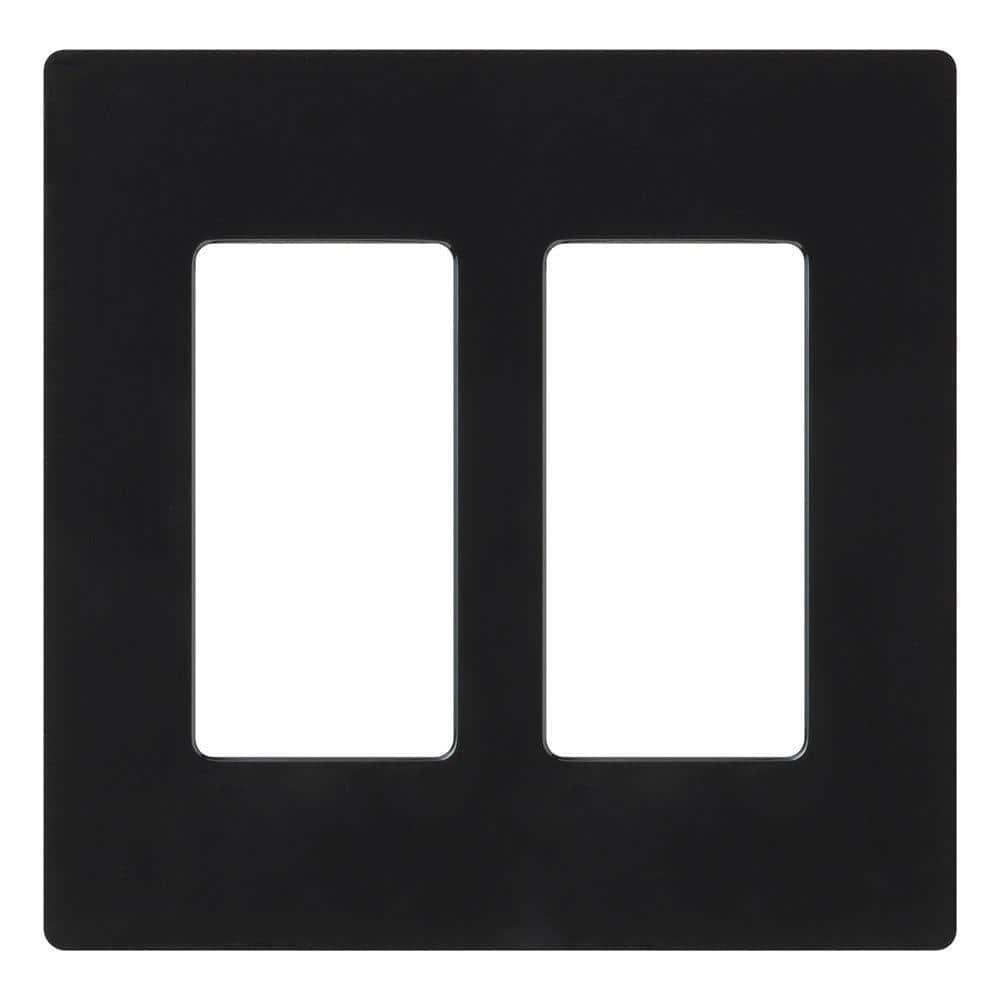 Black Gloss 2-Gang Decorator Wall Plate