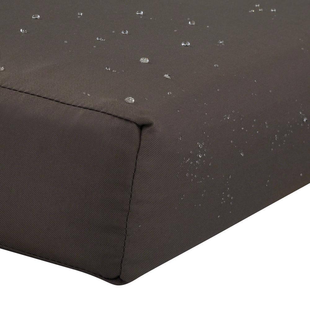 Classic Accessories Ravenna Water-Resistant Patio Lounge Chair/Loveseat Back Cushion, 21 x 20 x 4 Inch, Dark Taupe