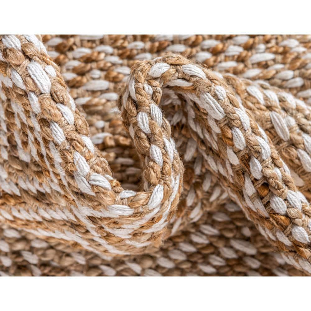 Unique Loom 3' 3 x 5' 1 Assam Chunky Jute Natural Area Rug