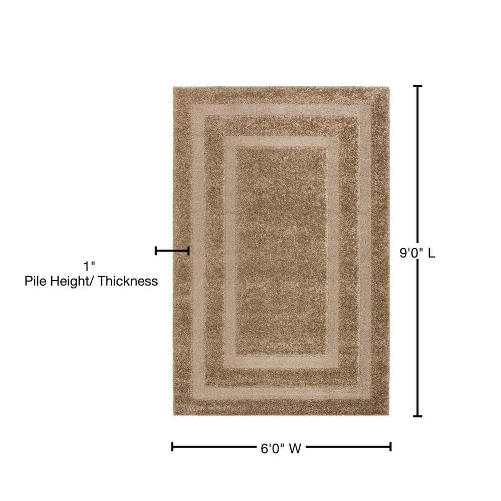 Florida Shag SG454 Power Loomed Indoor Area Rug - Beige/Beige - 6'x9' - Safavieh.