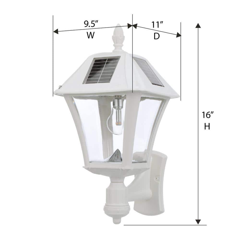 Baytown Ii Bulb Solar Light - Warm White LEDs- Wall/pier/ 3 Inch Fitter Mounts