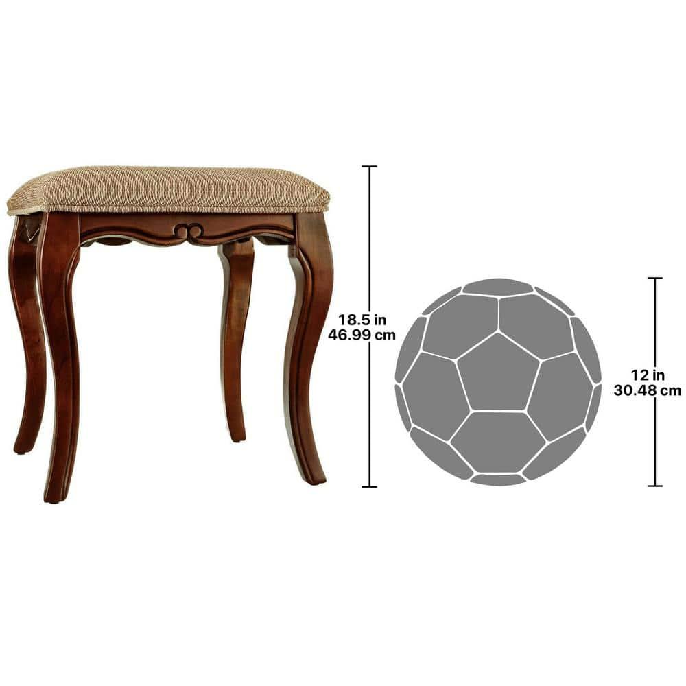 Design Toscano Lady Guinevere Upholstered Vanity Stool