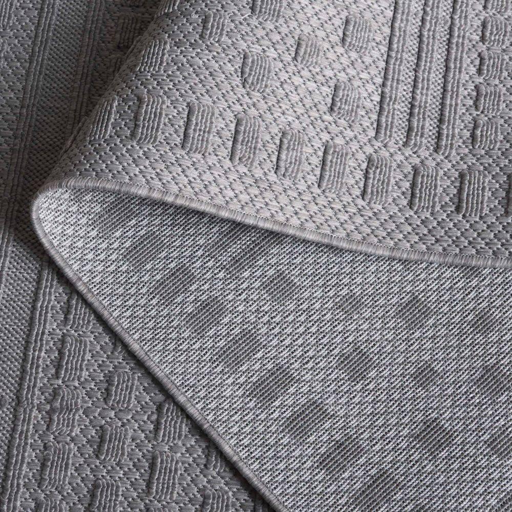 SAFAVIEH Milos Salvador Geometric Indoor/Outdoor Area Rug, Grey, 4' x 6'