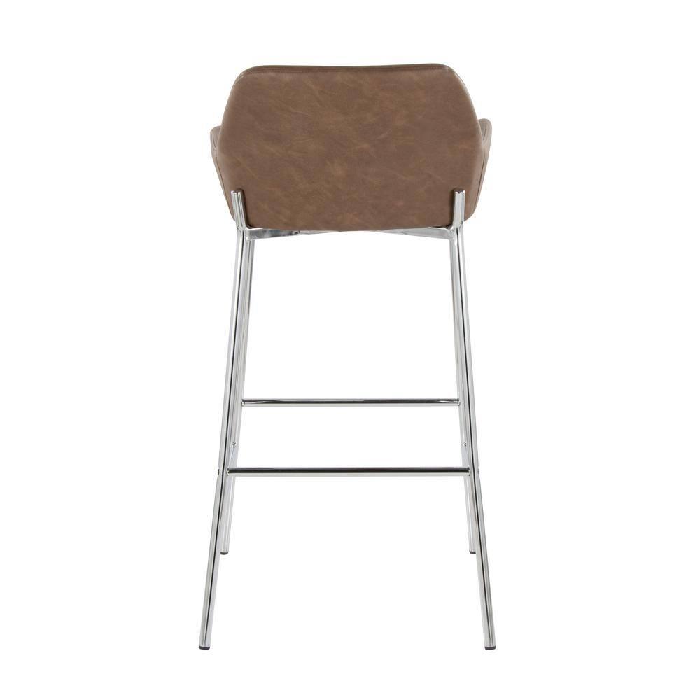 Upholstered Counter Stool with Metal Frame
