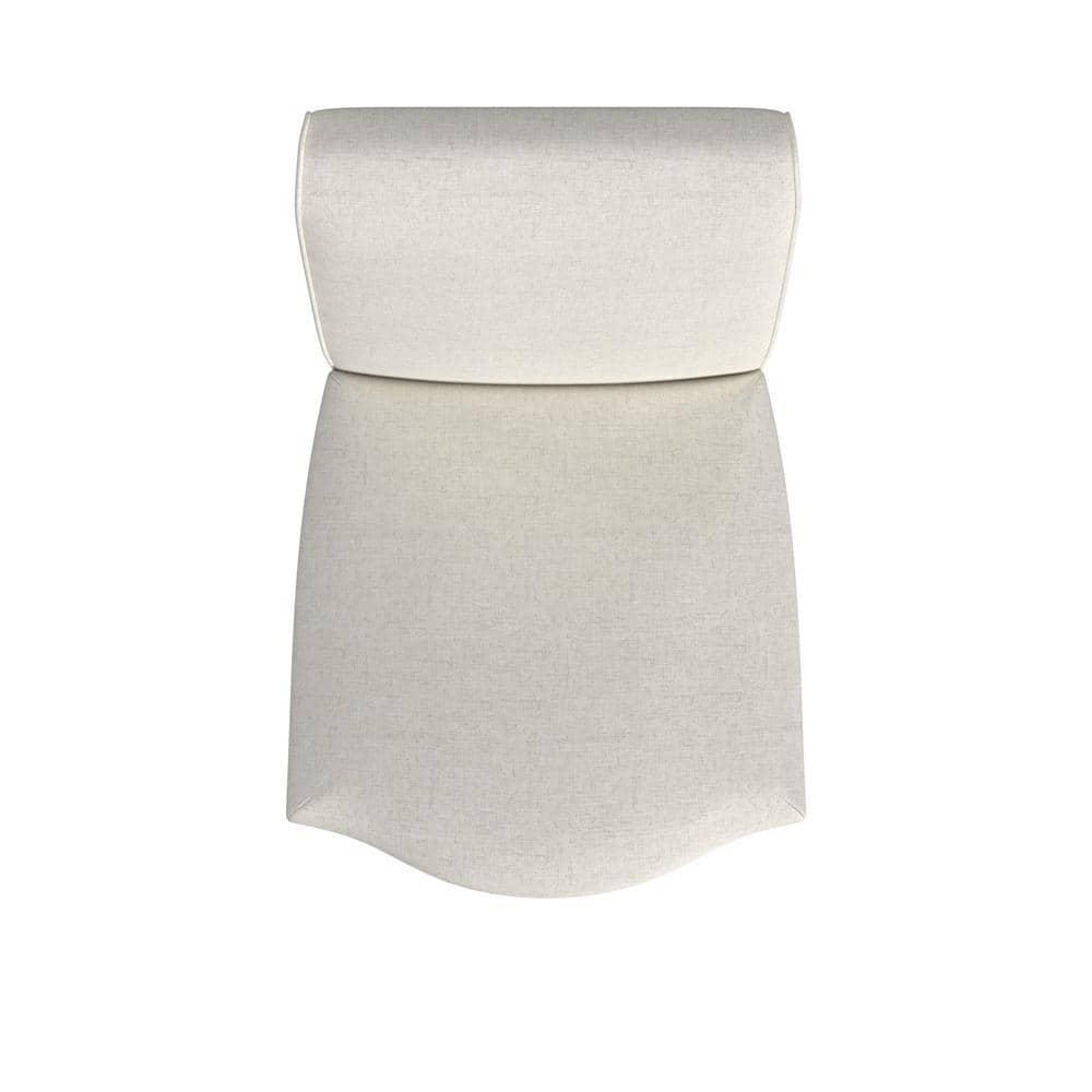 Red Barrel Studio® Scalloped Detail Dining Chair|Upholstered Parsons Dining Chairs |Decorative Home Furniture, Cream Textured Woven, Set Of 2 (Set of 2)