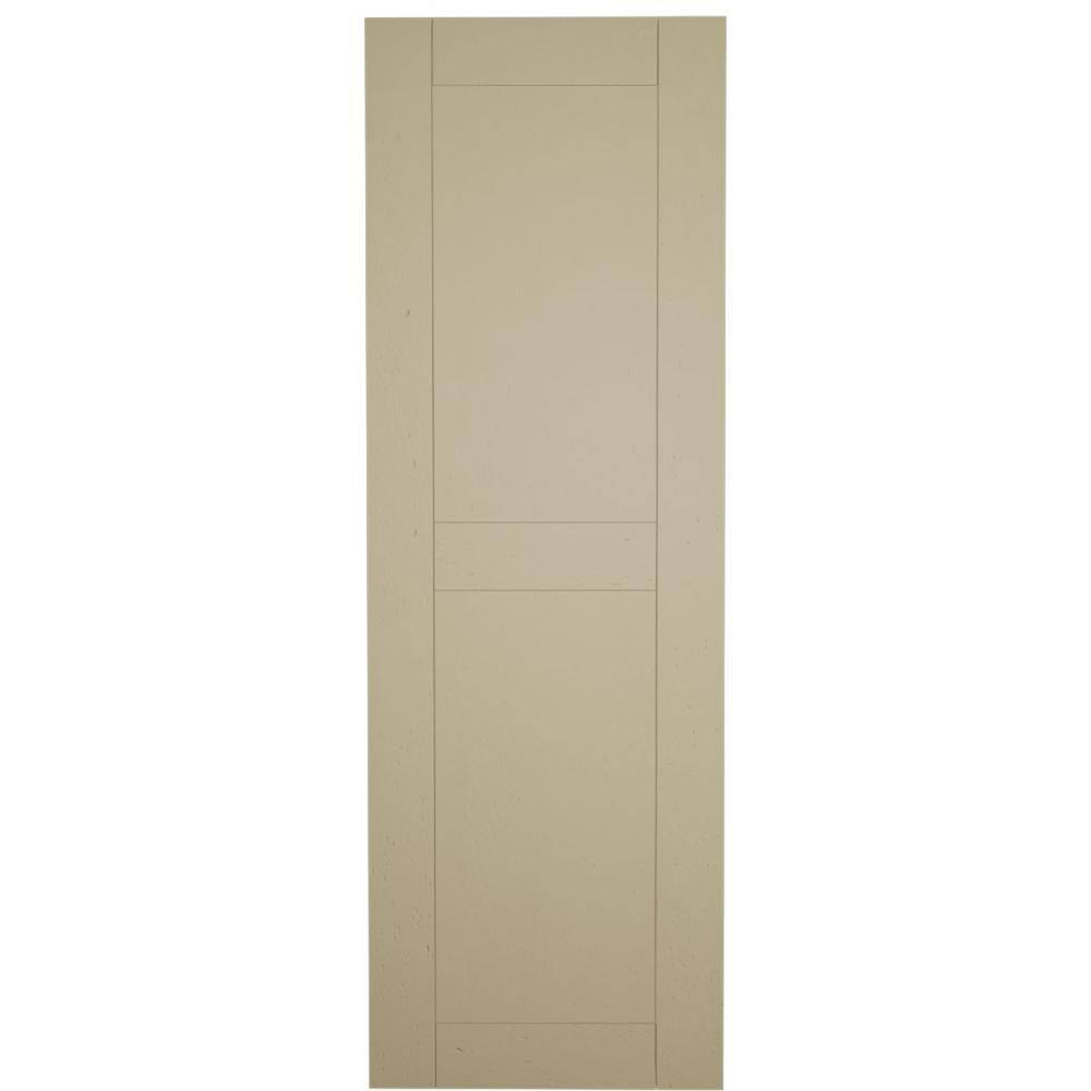 Ekena Millwork Rustic Two Equal Panel Flat Panel Faux Wood Shutters (Per Pair)