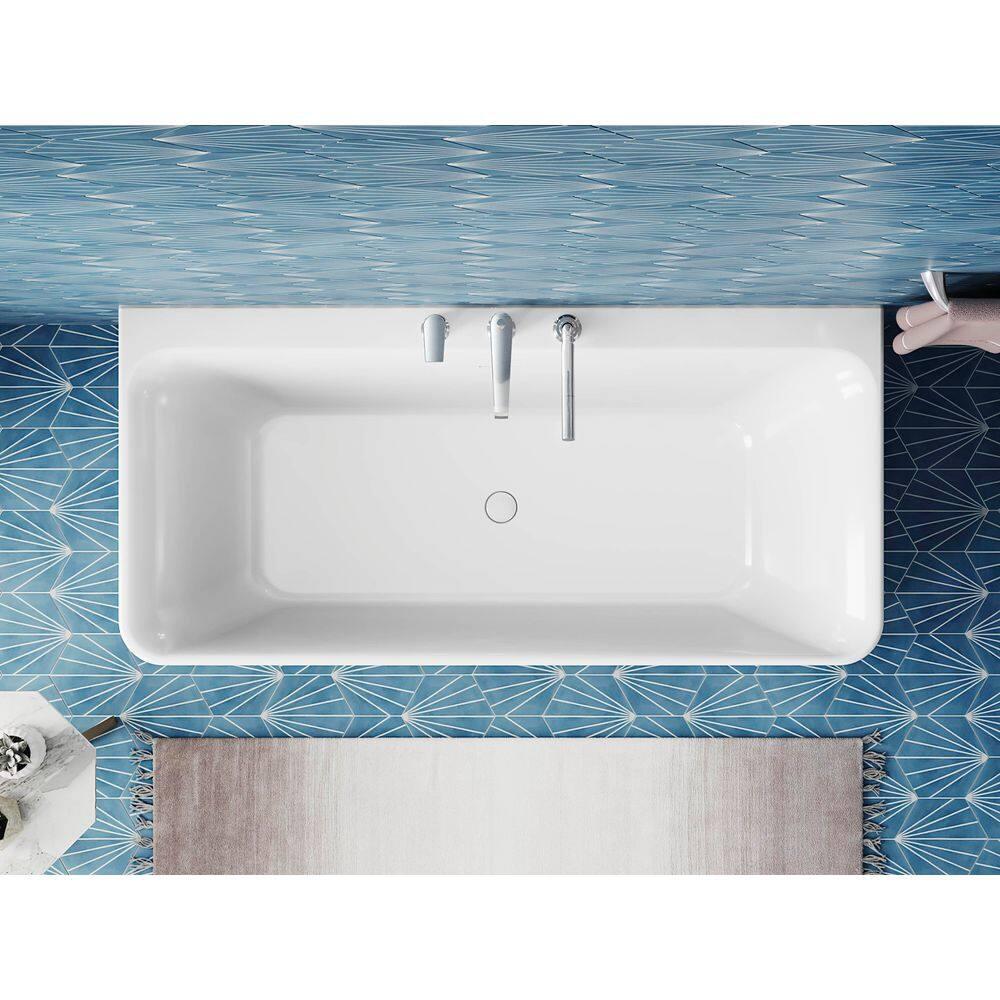Unwind 67" x 32" Back-To-Wall Soaking Bathtub
