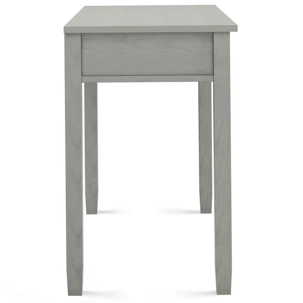 Simpli Home Warm Shaker SOLID WOOD Transitional 48 inch Wide Writing Office Desk in Fog Grey