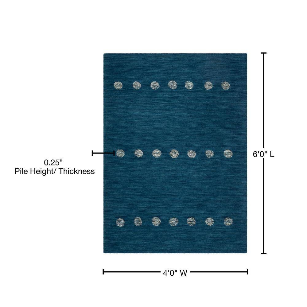 Himalaya HIM590 Hand Loomed Area Rug - Blue - 4'x6' - Safavieh.