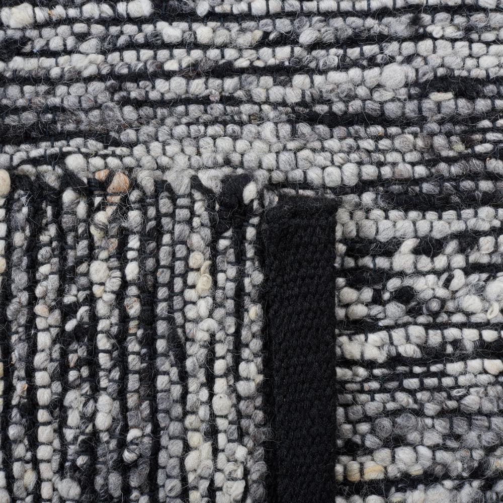 Natura NAT925 Flat Weave Indoor Area Rug - Black - 8'x10' - Safavieh