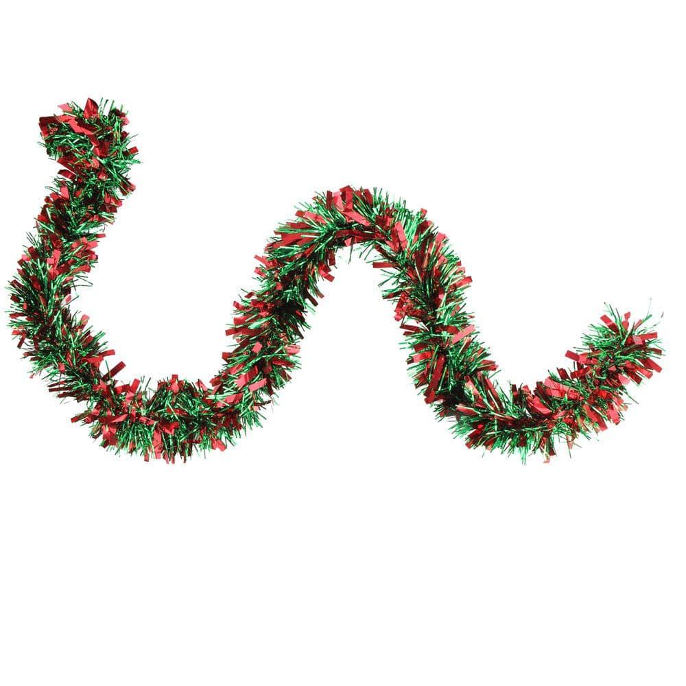 Northlight Seasonal 50' x 3" Red and Green Wide Cut 6-Ply Artificial Christmas Garland - Unlit