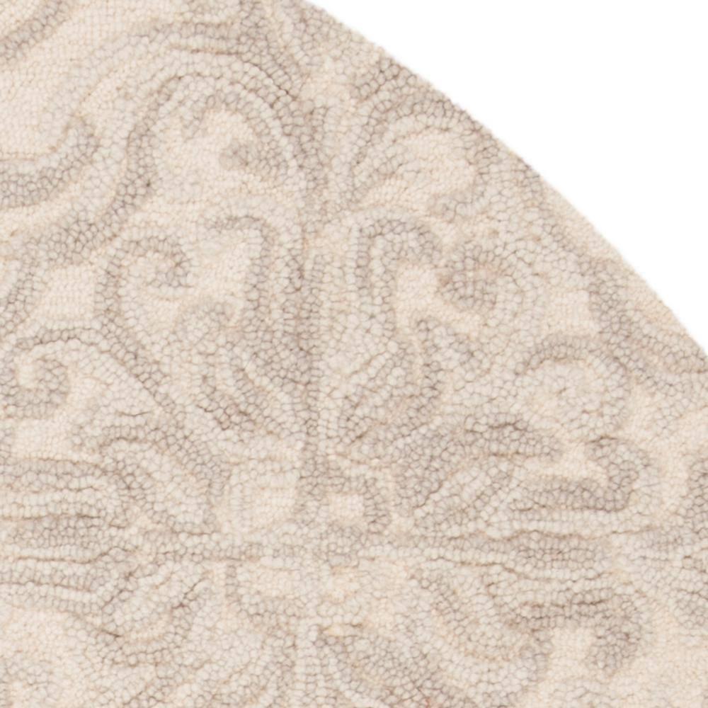 Blossom BLM103 Hand Tufted Area Rug - Ivory/Grey - 6' Round - Safavieh.