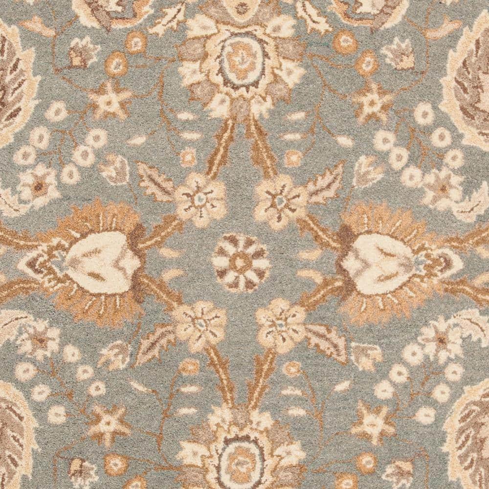 Anatolia AN558 Hand Tufted Indoor Area Rug - Teal/Camel - 6'x9' - Safavieh