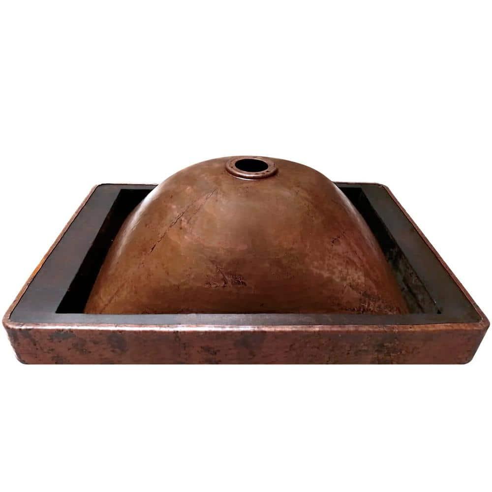 Novatto 14'' Copper Rectangular Bathroom Sink