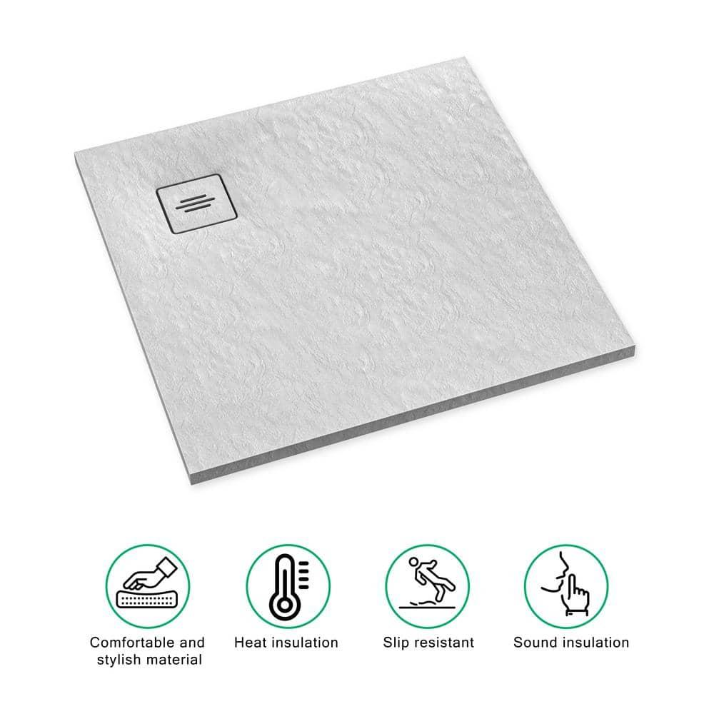 Distinct Kitchen and Bath by Schaedler Tytanit 32" x 32" Square Single Curbless Shower Base 3.83100/W/SC-M1/B/ST