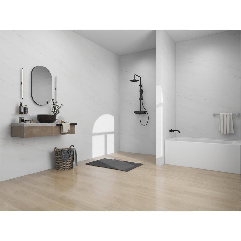 Alcove Soaking Skirt Bathtub with Overflow and Drain